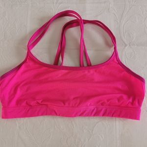 PINK v/s Pink Strappy Yoga Sports Bra Size Medium